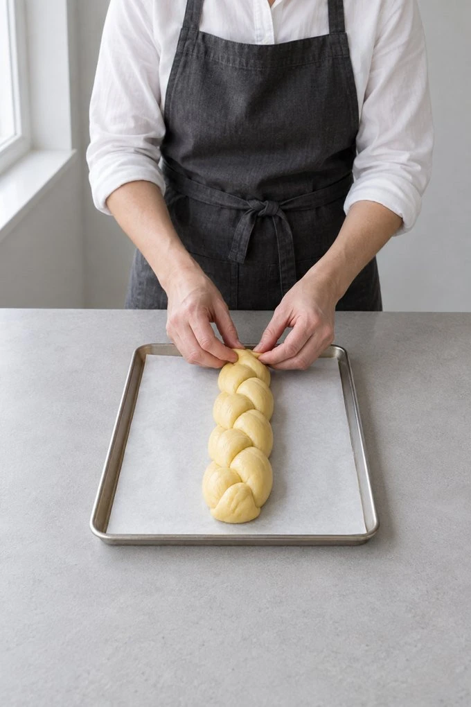 Tresser une brioche